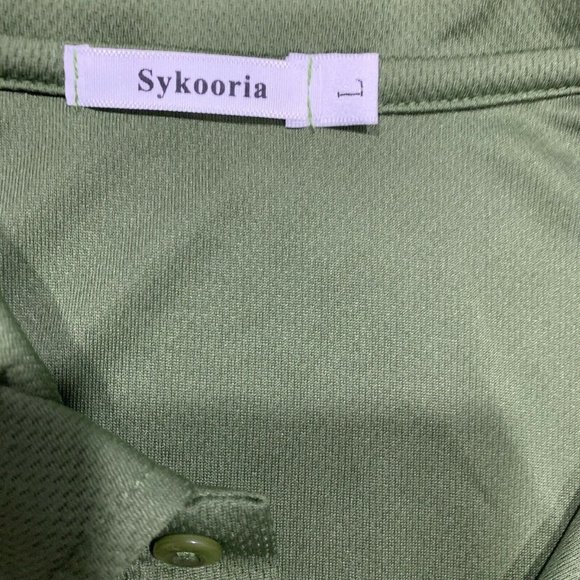 4/$25 Sykooria Performance Outdoor Quick Dry Golf Shirt Long Sleeve Men Size L - Picture 5 of 8
